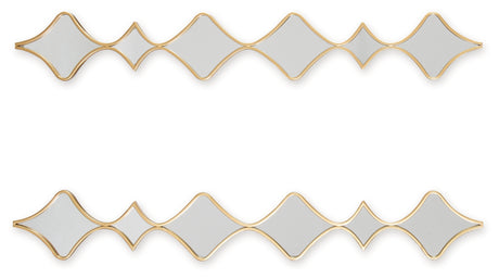 Harriswood Gold Finish Accent Mirror Set (Set of 2) - Ornate Home