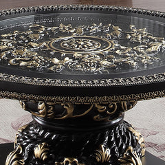 Harrow Black Enamel 3pc Coffee Table Set  / HD-328B - Ornate Home
