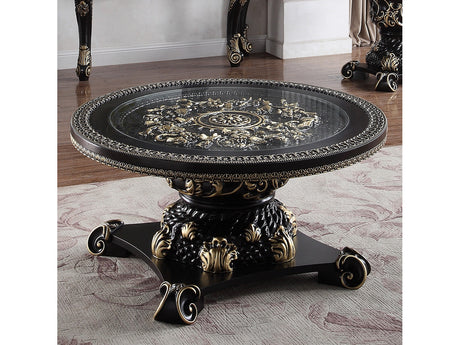 Harrow Black Enamel Coffee Table  / HD-328B - Ornate Home