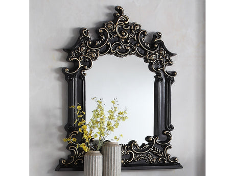 Harrow Black Enamel Mirror  / HD-328B - Ornate Home