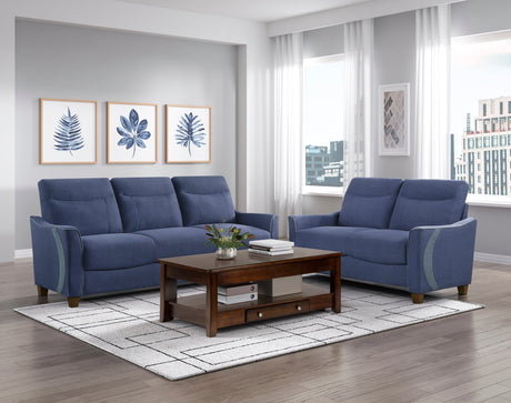 Harstad Blue Loveseat - Ornate Home