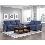 Harstad Blue Loveseat - Ornate Home