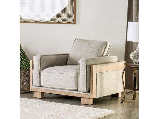 Harstad Light Brown & Natural Chair - Ornate Home