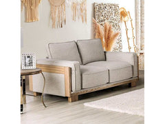 Harstad Light Brown & Natural Loveseat - Ornate Home