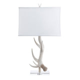 Hart White Stag Horn Table Lamp - Ornate Home
