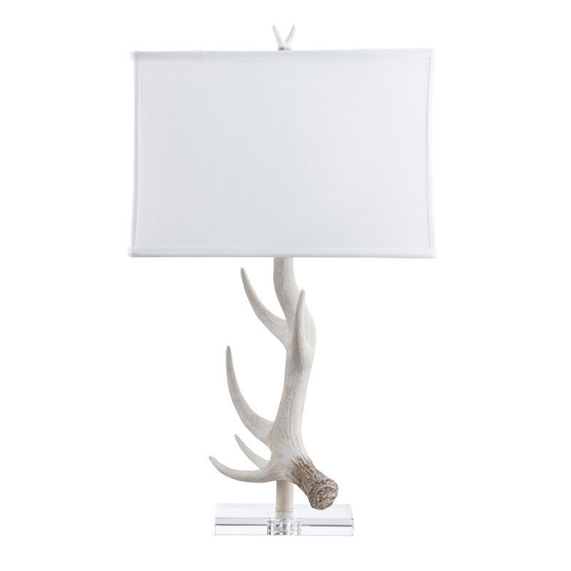 Hart White Stag Horn Table Lamp - Ornate Home
