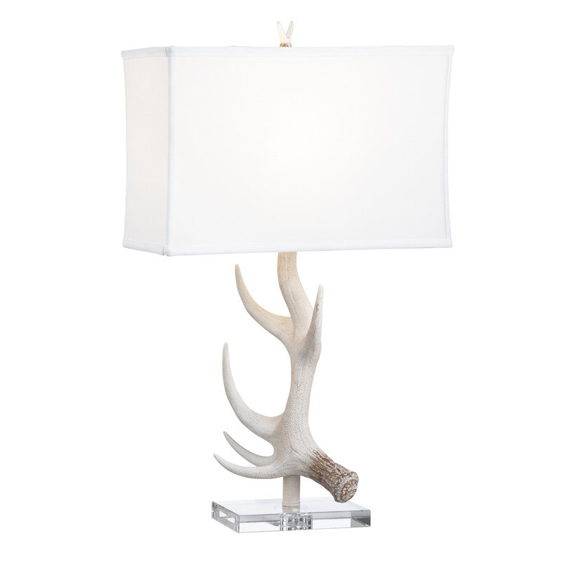 Hart White Stag Horn Table Lamp - Ornate Home