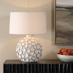 Hartley White Petal Table Lamp - Ornate Home