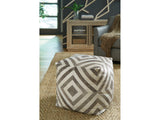 Hartselle Brown Pouf - Ornate Home