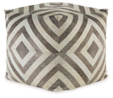 Hartselle Brown Pouf - Ornate Home