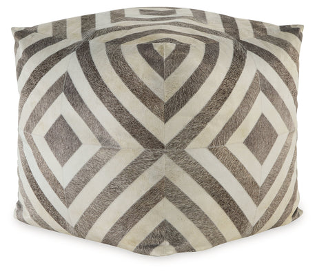Hartselle Brown Pouf - Ornate Home