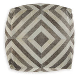 Hartselle Brown Pouf - Ornate Home