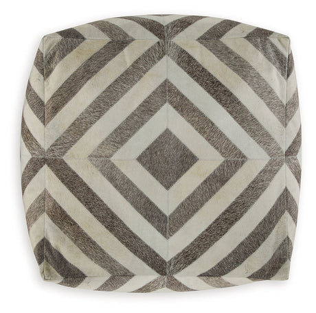 Hartselle Brown Pouf - Ornate Home