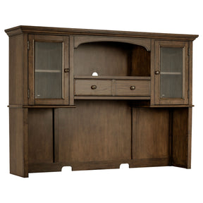 Hartshill Burnished Oak 2-door Hutch with Shelves - Ornate Home