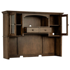 Hartshill Burnished Oak 2-door Hutch with Shelves - Ornate Home
