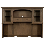 Hartshill Burnished Oak 2-door Hutch with Shelves - Ornate Home