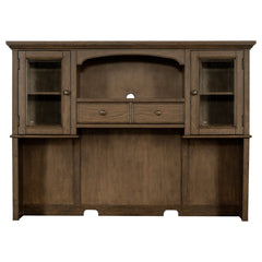 Hartshill Burnished Oak 2-door Hutch with Shelves - Ornate Home