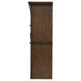Hartshill Burnished Oak 2-door Hutch with Shelves - Ornate Home