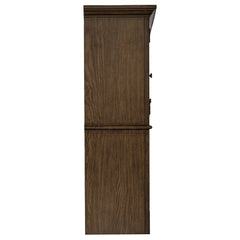 Hartshill Burnished Oak 2-door Hutch with Shelves - Ornate Home