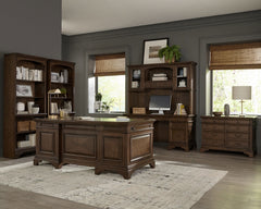 Hartshill Burnished Oak 2-door Hutch with Shelves - Ornate Home