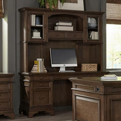 Hartshill Burnished Oak Credenza w/ Hutch - Ornate Home