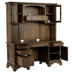 Hartshill Burnished Oak Credenza w/ Hutch - Ornate Home