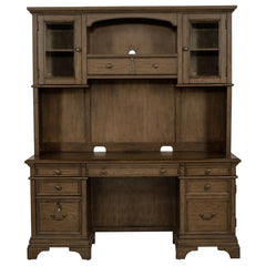 Hartshill Burnished Oak Credenza w/ Hutch - Ornate Home