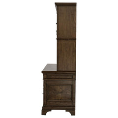 Hartshill Burnished Oak Credenza w/ Hutch - Ornate Home