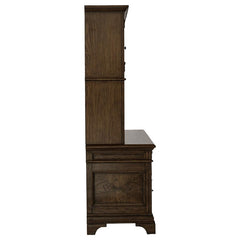 Hartshill Burnished Oak Credenza w/ Hutch - Ornate Home