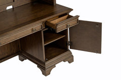 Hartshill Burnished Oak Credenza w/ Hutch - Ornate Home