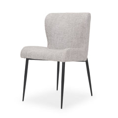 Hartt Matte Black/Gray Dining Chair Fabric - Ornate Home