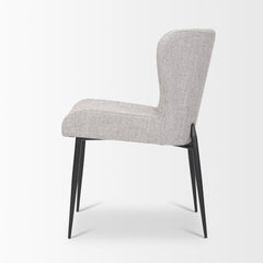 Hartt Matte Black/Gray Dining Chair Fabric - Ornate Home