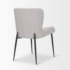 Hartt Matte Black/Gray Dining Chair Fabric - Ornate Home