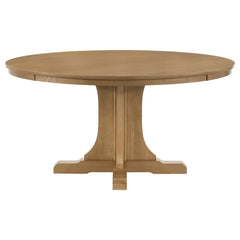 Hartville Natural Light Brown 5-piece Round Dining Table Set - Ornate Home
