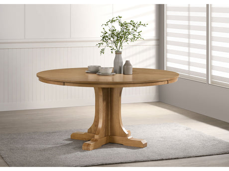 Hartville Natural Light Brown 60-inch Round Dining Table - Ornate Home