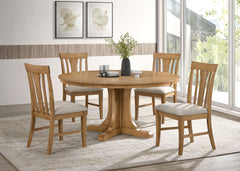 Hartville Natural Light Brown 60-inch Round Dining Table - Ornate Home