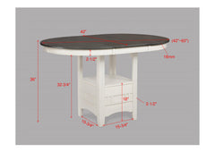 Hartwell Chalk/Grey Counter Height Dining Set - Ornate Home