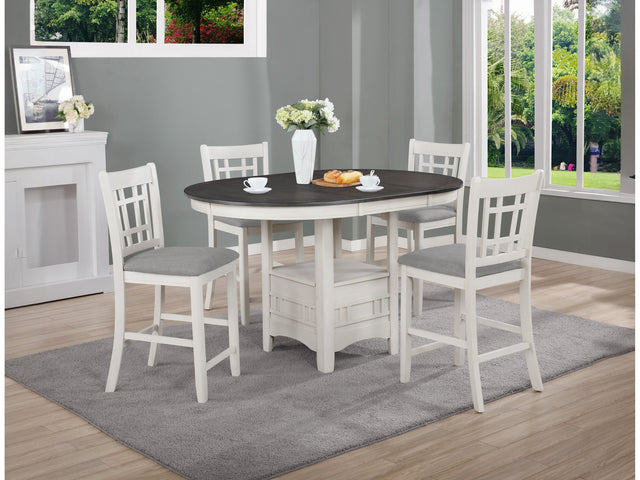 Hartwell Chalk/Grey Counter Height Dining Set - Ornate Home