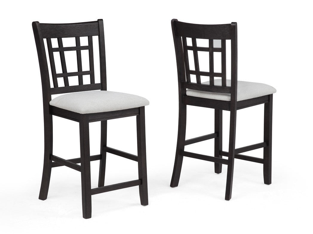 Hartwell Charcoal Black Counter Height Chair (Set of 2) - Ornate Home