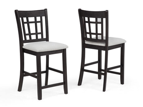 Hartwell Charcoal Black Counter Height Chair (Set of 2) - Ornate Home