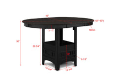 Hartwell Charcoal Black Counter Height Dining Set - Ornate Home