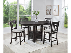 Hartwell Charcoal Black Counter Height Dining Set - Ornate Home