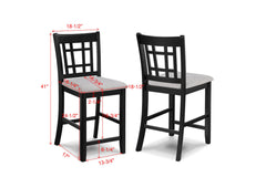 Hartwell Charcoal Black Counter Height Dining Set - Ornate Home