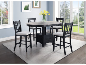Hartwell Light Grey/Black Counter Height Dining Set - Ornate Home