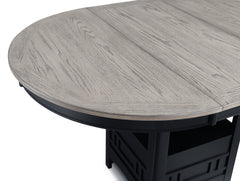 Hartwell Light Grey/Black Counter Height Dining Set - Ornate Home