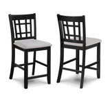 Hartwell Light Grey/Black Counter Height Dining Set - Ornate Home