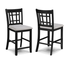 Hartwell Light Grey/Black Counter Height Dining Set - Ornate Home