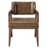 Harvey Leatherette/Brown Arm Chair (Set of 2) - Ornate Home