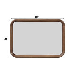 Harvey Walnut Accent Mirror - Ornate Home