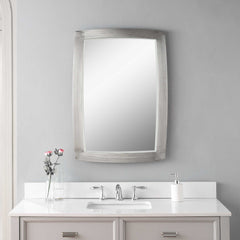 Haskill Brushed Nickel Mirror - Ornate Home